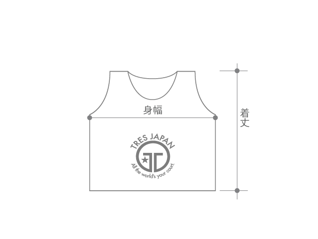 バスケ リバーシブル ビブス 寸法図