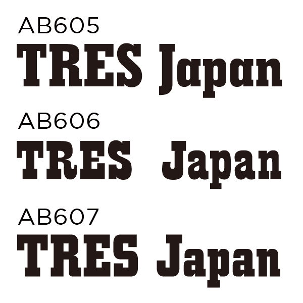 トレスジャパン バスケユニフォーム用フォント5