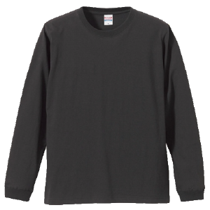 黒いコットンロングTシャツ画像
