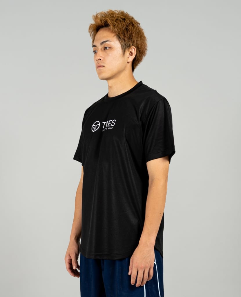 バスケットボール用イージードライシャツ Tシャツ画像　側面・男性モデル|トレスバスケットボール
